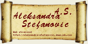 Aleksandra Stefanović vizit kartica
